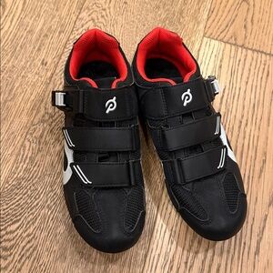 Peloton Black and Red Athletic Shoes